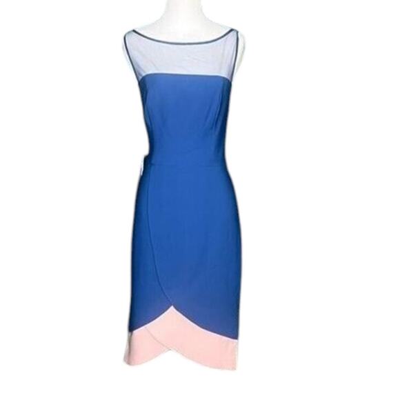 *NWOT JS Collections Lynn Petal Dress Blue/Pink - Sz 4 - Picture 6 of 13